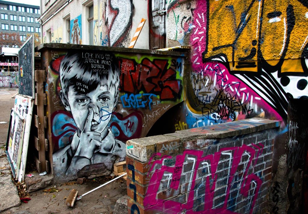 visite du quartier alternatif Friedrichshain en allemagne