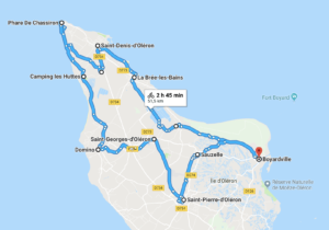 Itinéraire à vélo sur l'île d'Oléron - une journée